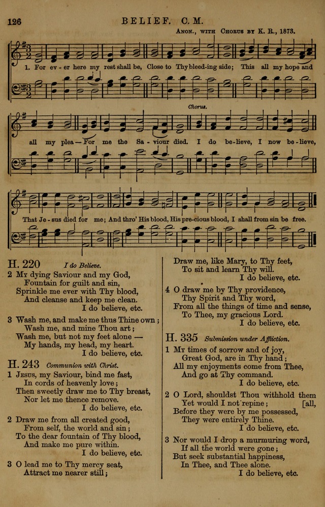 Book of Hymns and Tunes, comprising the psalms and hymns for the worship of God, approved by the general assembly of 1866, arranged with appropriate tunes... by authority of the assembly of 1873 page 122
