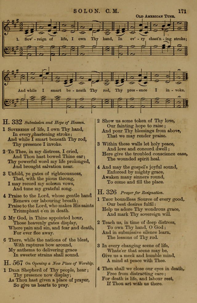 Book of Hymns and Tunes, comprising the psalms and hymns for the worship of God, approved by the general assembly of 1866, arranged with appropriate tunes... by authority of the assembly of 1873 page 169