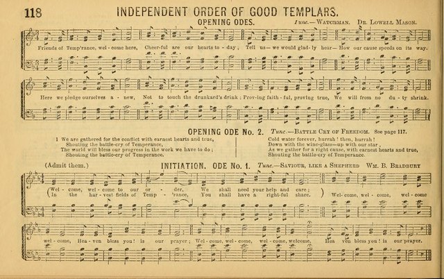 Bugle Notes for the Temperance Army: a collection of songs, quartettes, and glees, adapted to the use of all temperance gatherings, glee clubs, etc. ... page 119