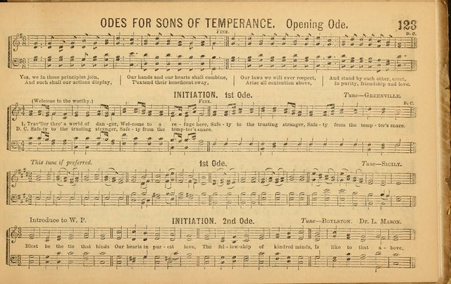 Bugle Notes for the Temperance Army: a collection of songs, quartettes, and glees, adapted to the use of all temperance gatherings, glee clubs, etc. ... page 124