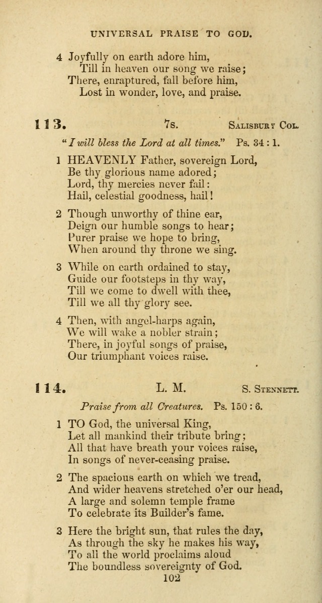 The Baptist Psalmody: a selection of hymns for the worship of God page 102