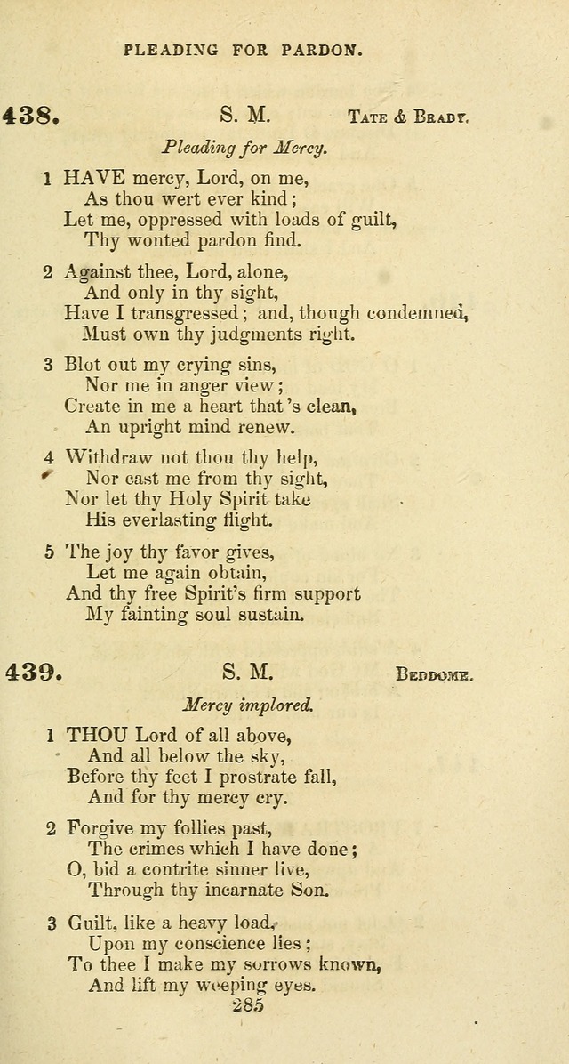 The Baptist Psalmody: a selection of hymns for the worship of God page 285