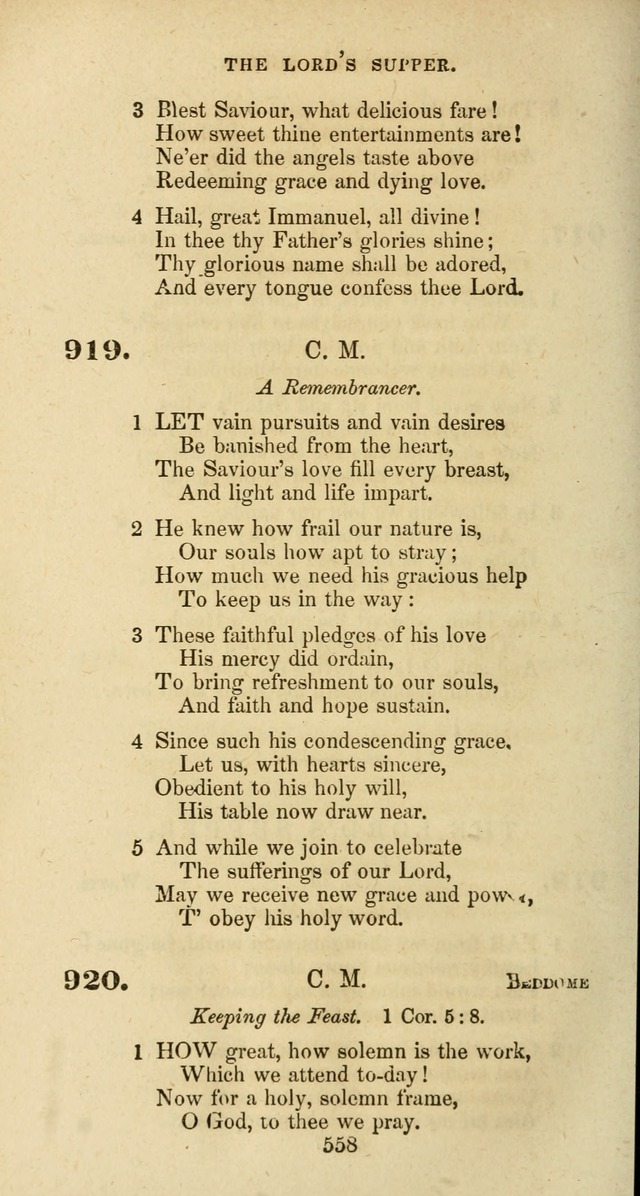 The Baptist Psalmody: a selection of hymns for the worship of God page 558