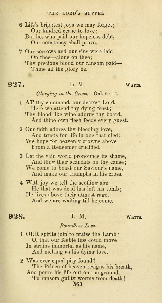 The Baptist Psalmody: a selection of hymns for the worship of God page 563
