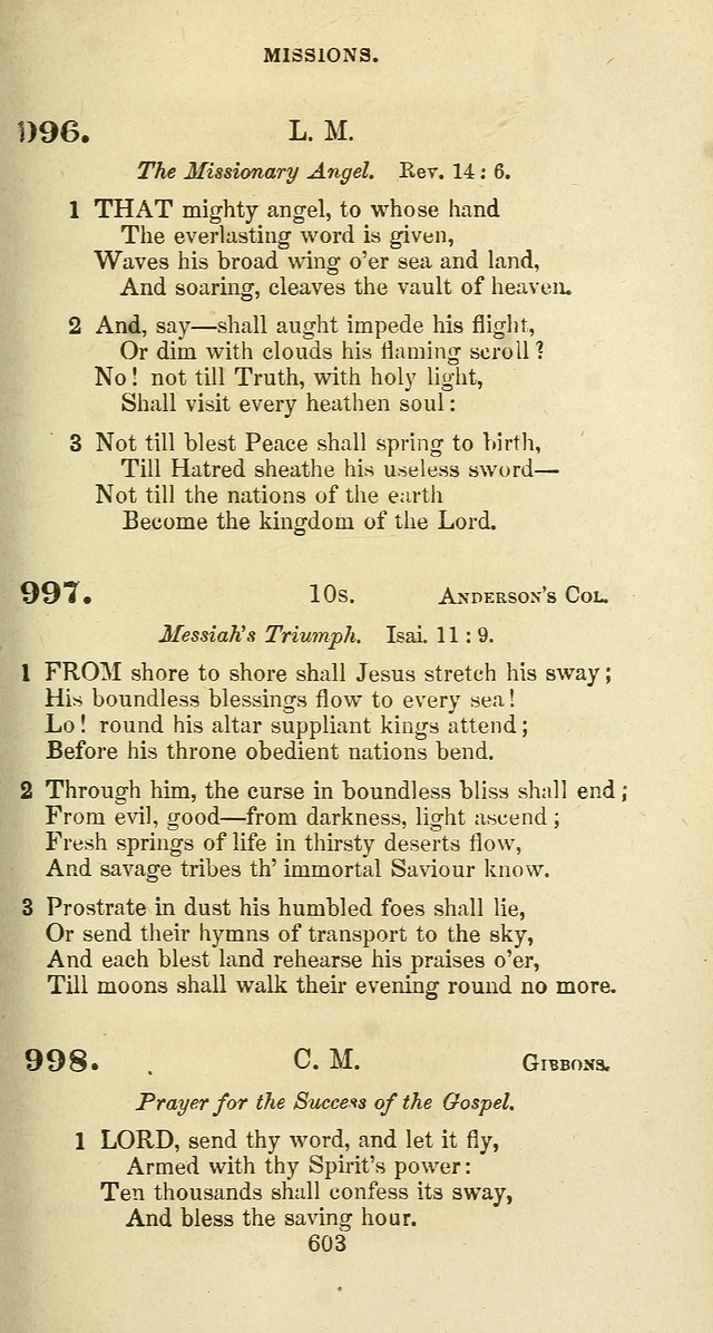 The Baptist Psalmody: a selection of hymns for the worship of God page 603