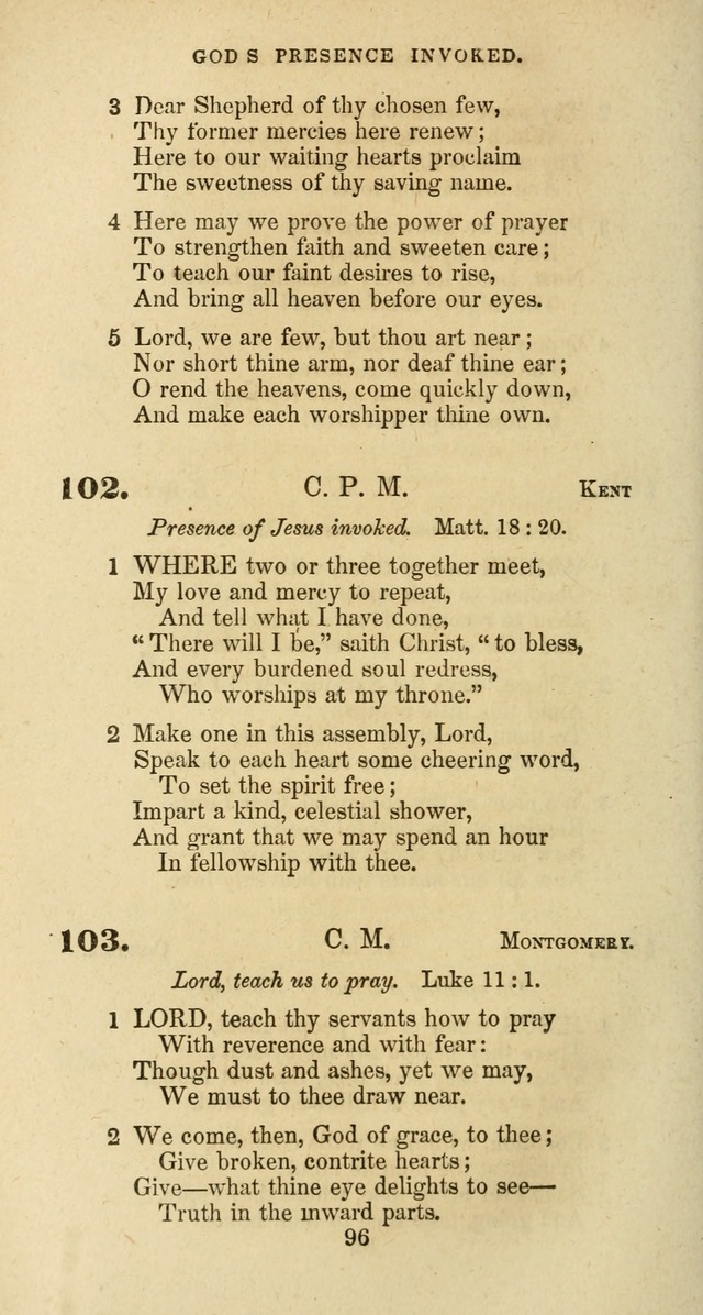 The Baptist Psalmody: a selection of hymns for the worship of God page 96