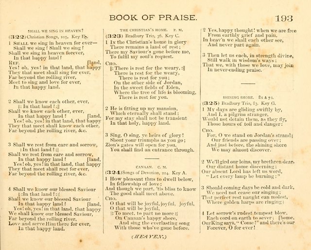 Book of Praise for the Sunday School: with hymns and tunes appropriate for the prayer meeting and the home circle page 196