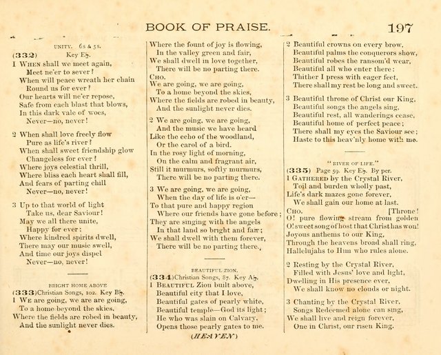 Book of Praise for the Sunday School: with hymns and tunes appropriate for the prayer meeting and the home circle page 200