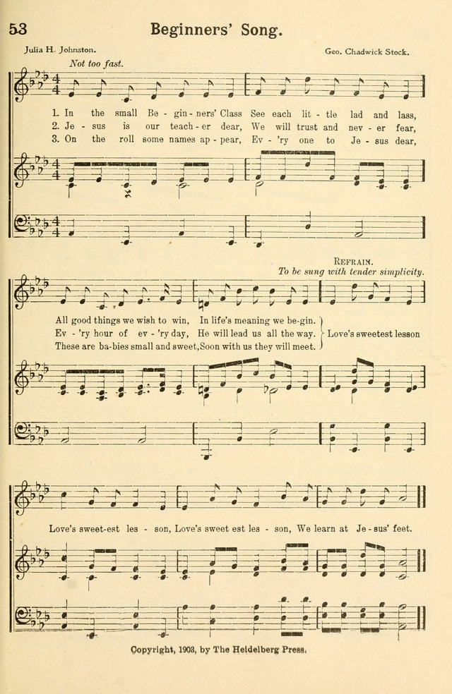 Beginner and Primary Songs: for use in Sunday School and the Home page 54