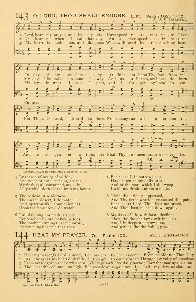 Bible Songs: consisting of selections from the Psalms set to music suitable for Sabbath Schools, prayer meetings, etc. page 112