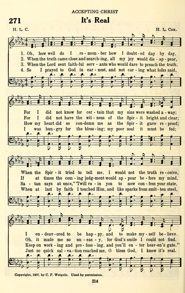 The Baptist Standard Hymnal: with responsive readings: a new book for all services page 206