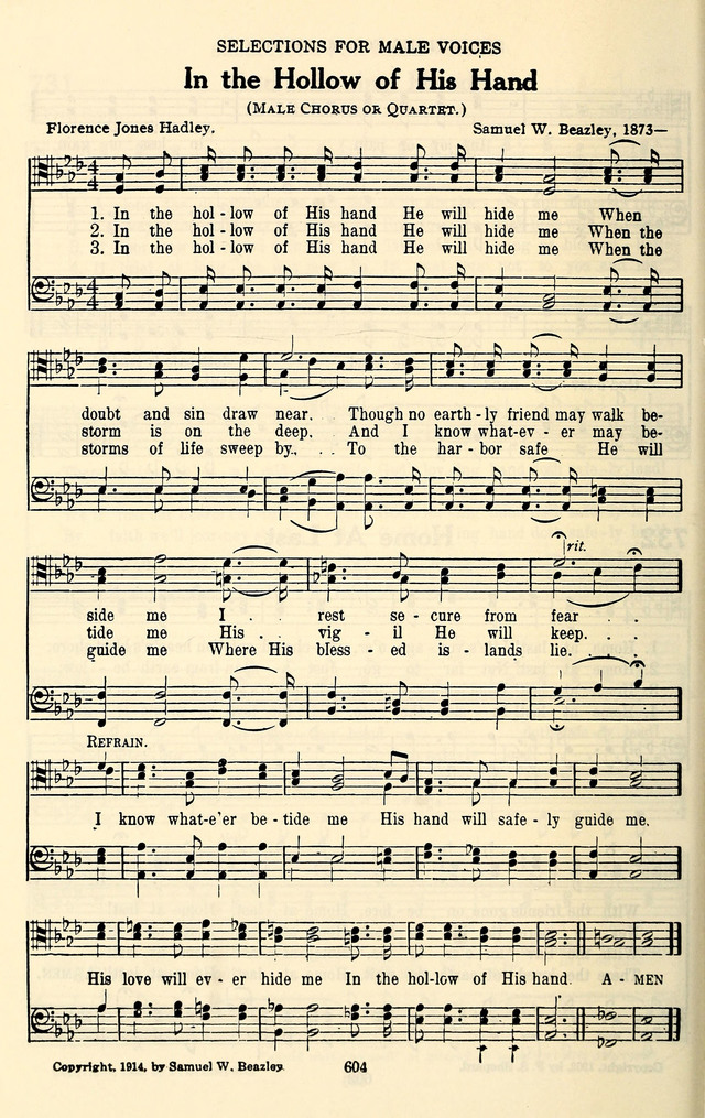 The Baptist Standard Hymnal: with responsive readings: a new book for all services page 596