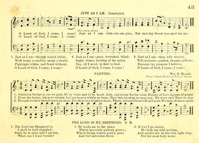 Bible School Hymns and Sacred Songs for Sunday Schools and Other Religious Services page 43
