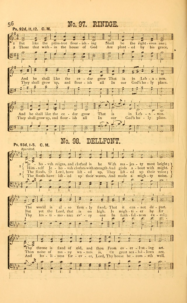 Bible Songs: consisting of selections from the psalms, set to music, suitable for Sabbath Schools, Prayer Meetings, etc. page 56