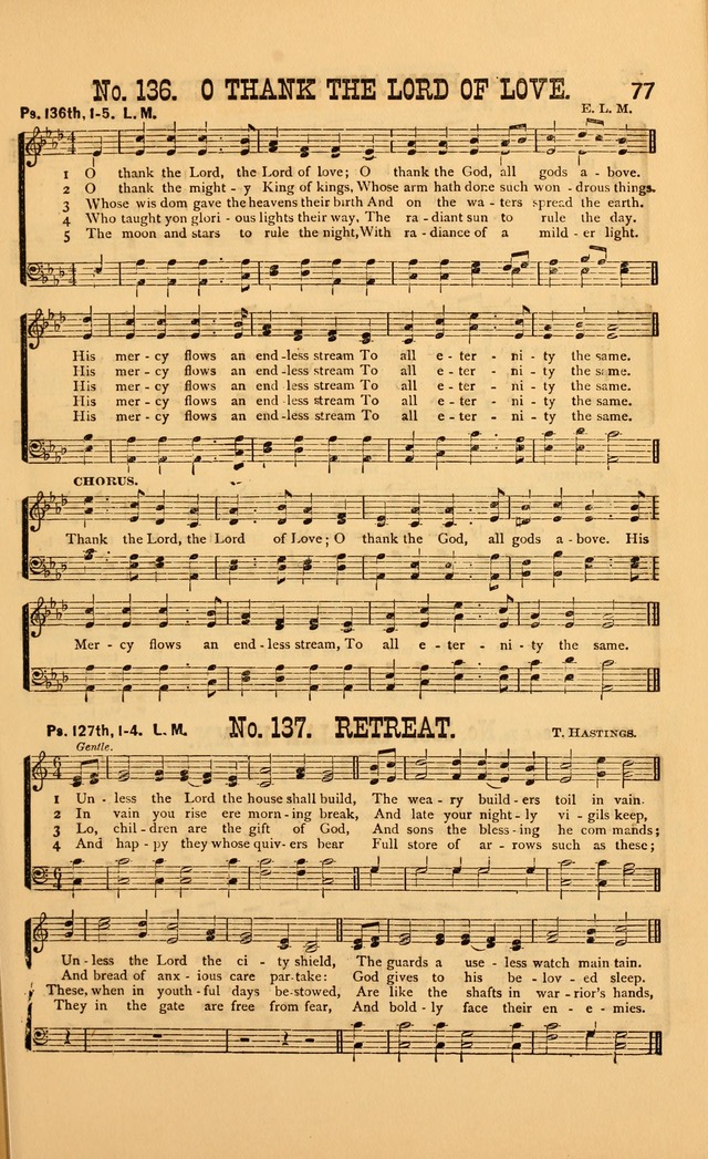 Bible Songs: consisting of selections from the psalms, set to music, suitable for Sabbath Schools, Prayer Meetings, etc. page 77