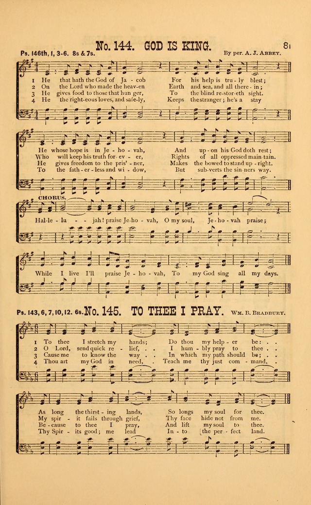 Bible Songs: consisting of selections from the psalms, set to music, suitable for Sabbath Schools, Prayer Meetings, etc. page 81