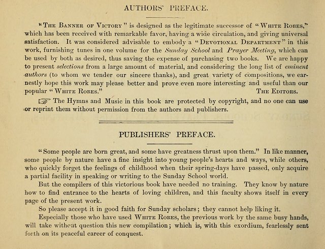 The Banner of Victory: a choice selection of songs, duets, quartets, and choruses, for Sunday schools, prayer and praise meetings, and the fireside page 2