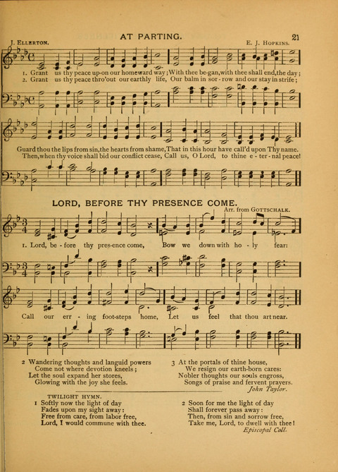 The Carol: a book of religious songs for the Sunday school and the home page 21