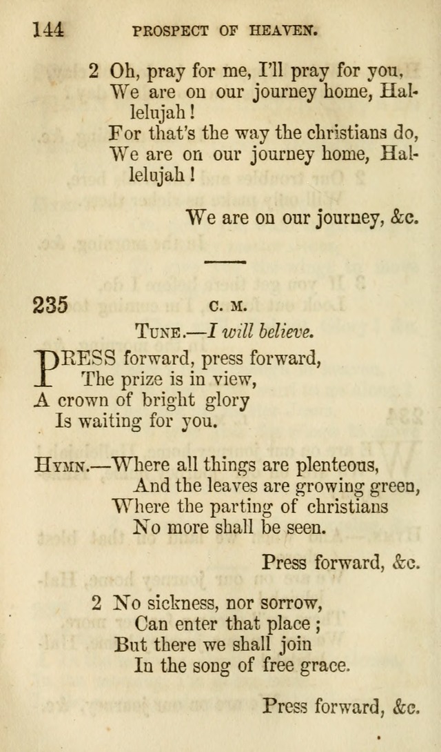The Chorus: or, a collection of choruses and hymns, selected and original, adapted especially to the class-room, and to meetings for prayer and Christian conference (7th ed., Imp. and Enl.) page 144