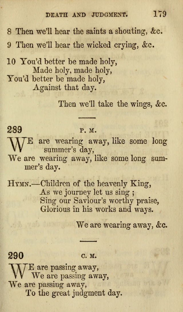 The Chorus: or, a collection of choruses and hymns, selected and original, adapted especially to the class-room, and to meetings for prayer and Christian conference (7th ed., Imp. and Enl.) page 179