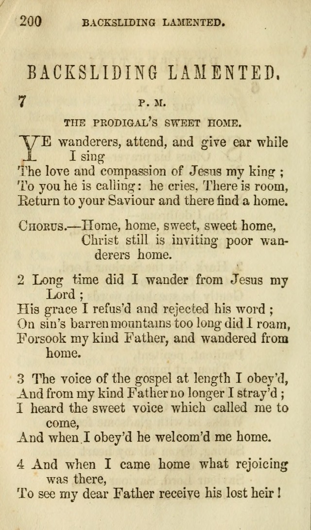 The Chorus: or, a collection of choruses and hymns, selected and original, adapted especially to the class-room, and to meetings for prayer and Christian conference (7th ed., Imp. and Enl.) page 200