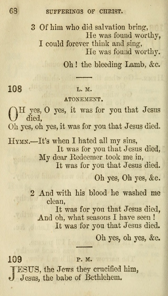 The Chorus: or, a collection of choruses and hymns, selected and original, adapted especially to the class-room, and to meetings for prayer and Christian conference (7th ed., Imp. and Enl.) page 68