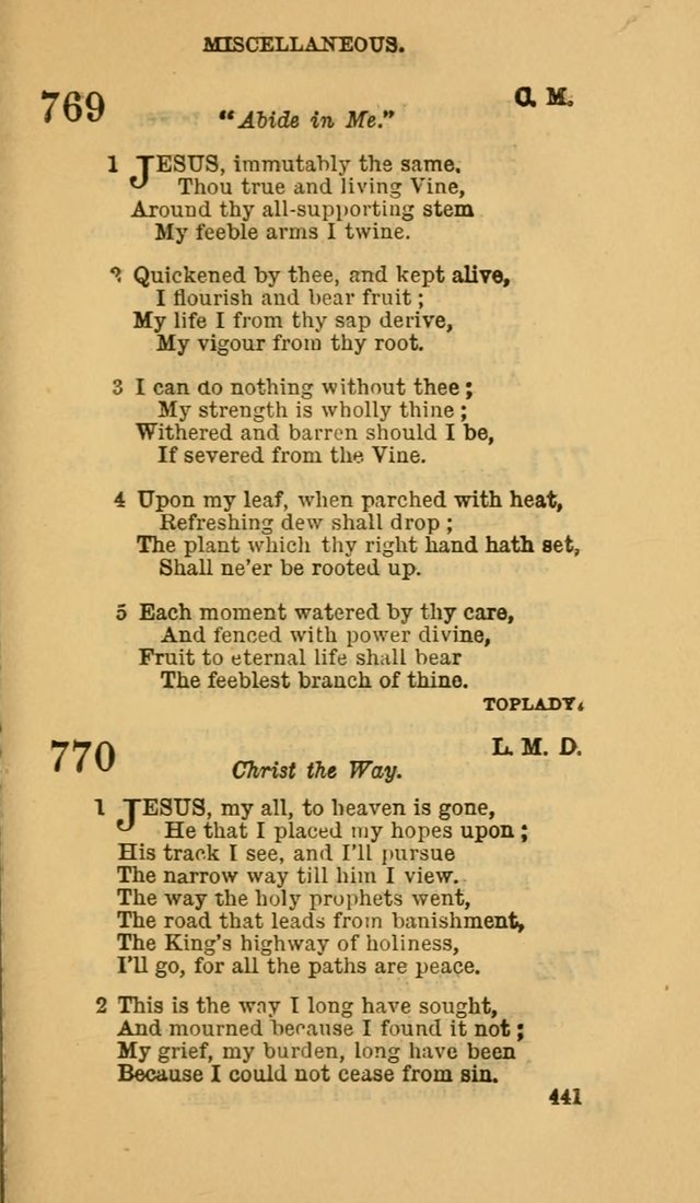 The Canadian Baptist Hymn Book page 441