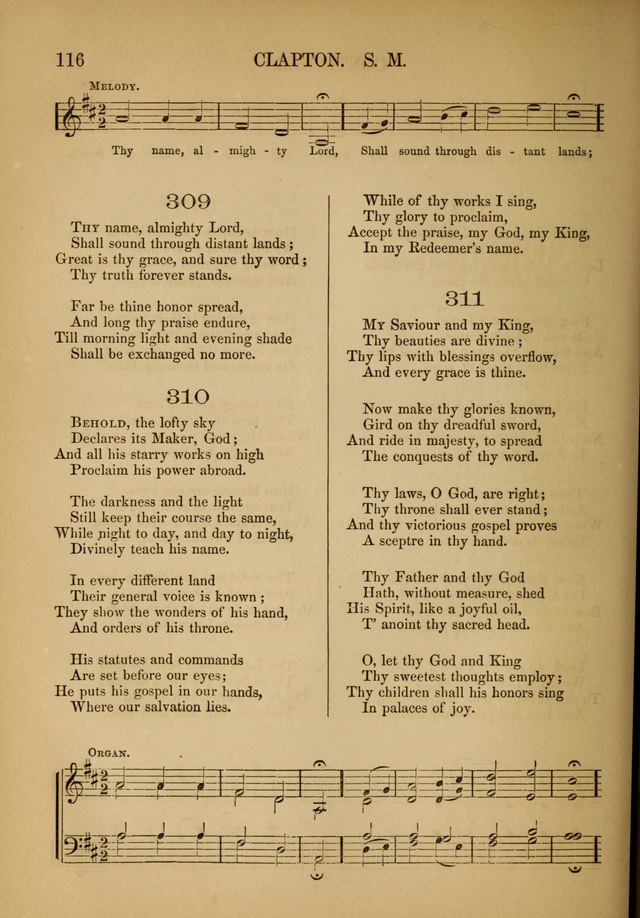Church Choral-Book: containing tunes and hymns for congregational singing, and adapted to choirs and social worship page 116