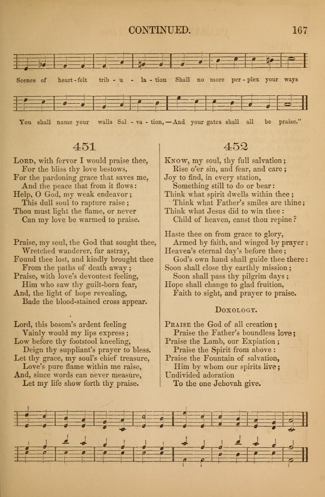 Church Choral-Book: containing tunes and hymns for congregational singing, and adapted to choirs and social worship page 167