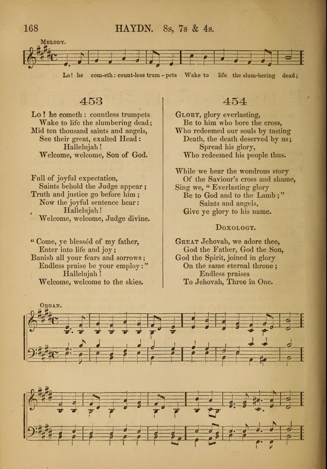 Church Choral-Book: containing tunes and hymns for congregational singing, and adapted to choirs and social worship page 168