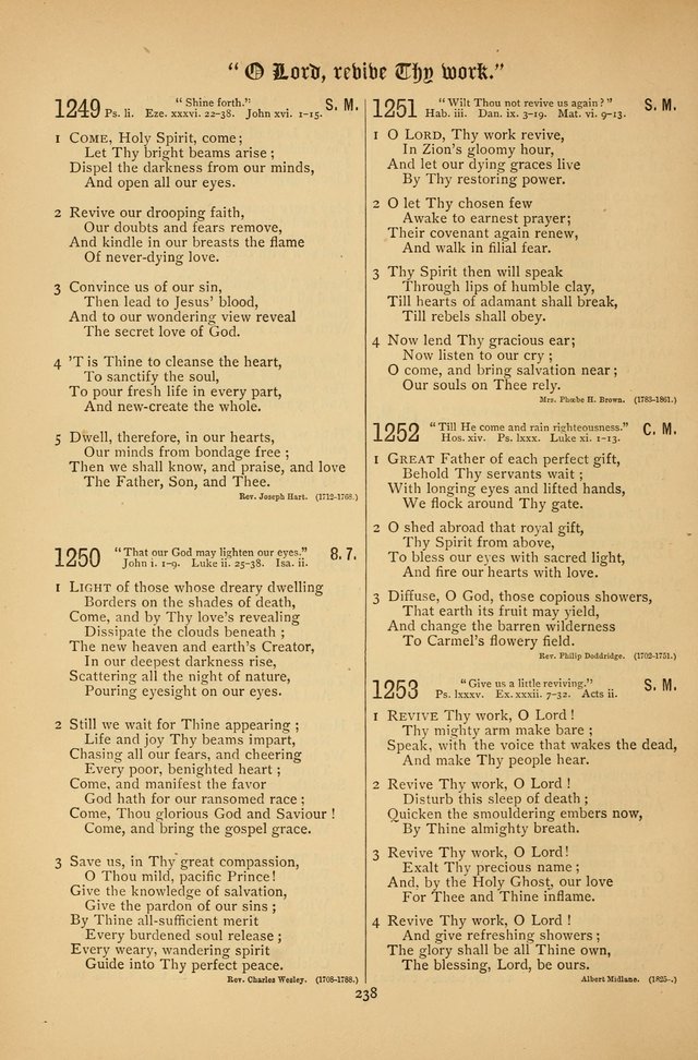 The Clifton Chapel Collection of "Psalms, Hymns, and Spiritual Songs": for public, social and family worship and private devotions at the Sanitarium, Clifton Springs, N. Y. page 238