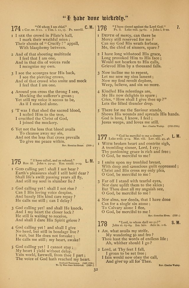 The Clifton Chapel Collection of "Psalms, Hymns, and Spiritual Songs": for public, social and family worship and private devotions at the Sanitarium, Clifton Springs, N. Y. page 32