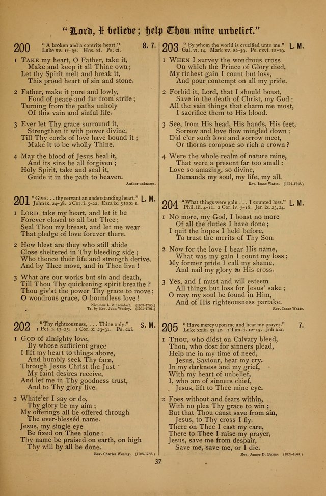 The Clifton Chapel Collection of "Psalms, Hymns, and Spiritual Songs": for public, social and family worship and private devotions at the Sanitarium, Clifton Springs, N. Y. page 37
