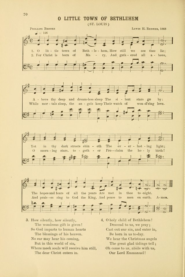 Christmas Carols and Hymns: for school and choir page 70