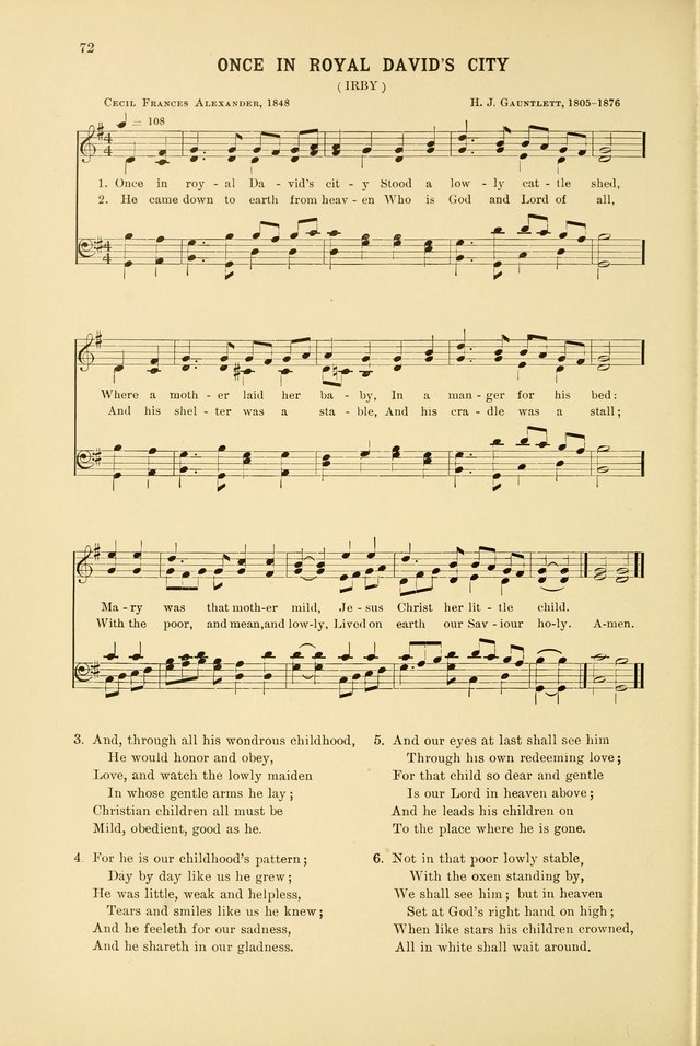 Christmas Carols and Hymns: for school and choir page 72