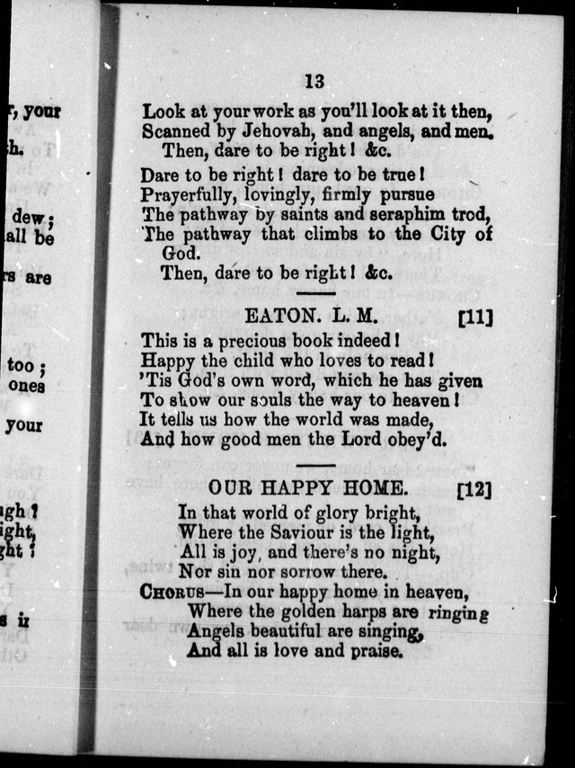 A Companion to the Canadian Sunday School Harp: being a selection of hymns set to music, for Sunday schools and the social circle page 11