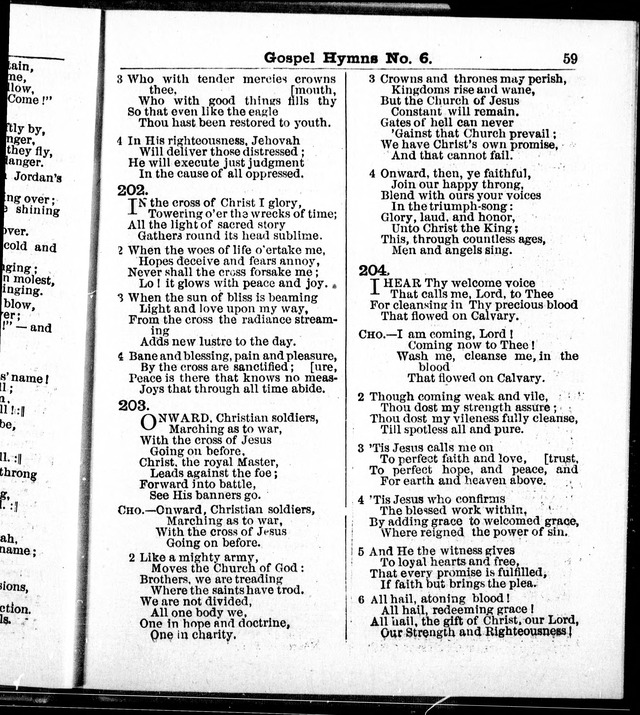 Christian Endeavor Edition of Gospel Hymns No. 6: Canadian ed. (words only) page 58