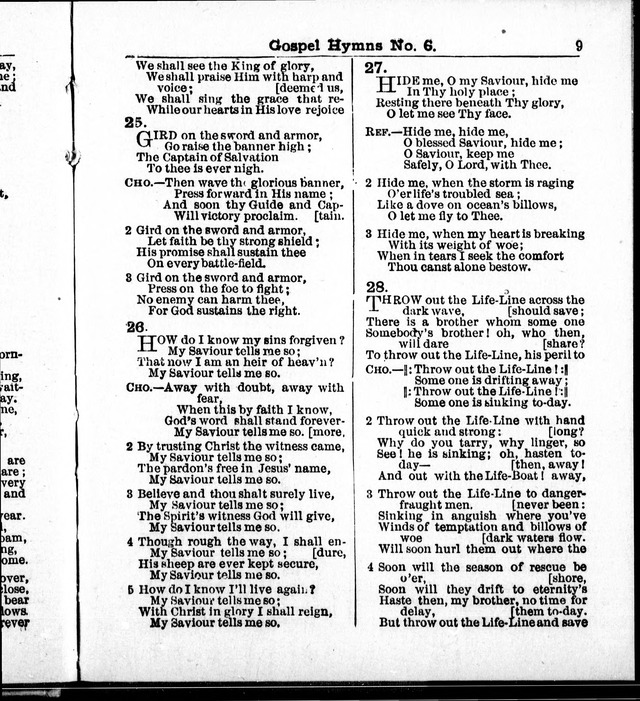 Christian Endeavor Edition of Gospel Hymns No. 6: Canadian ed. (words only) page 8