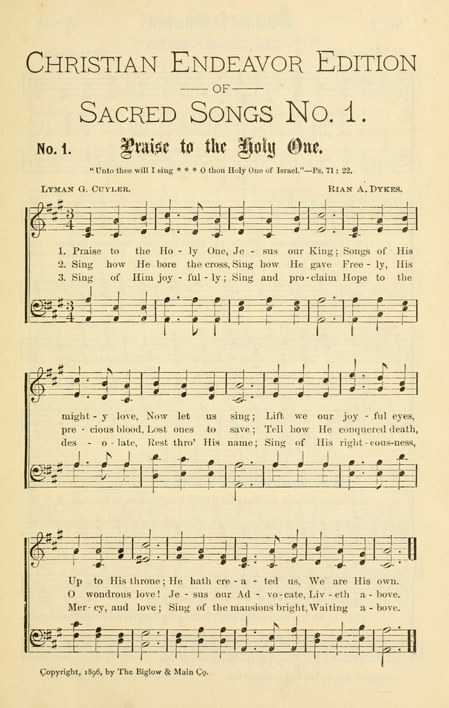 Christian Endeavor Edition of Sacred Songs No. 1 page 8