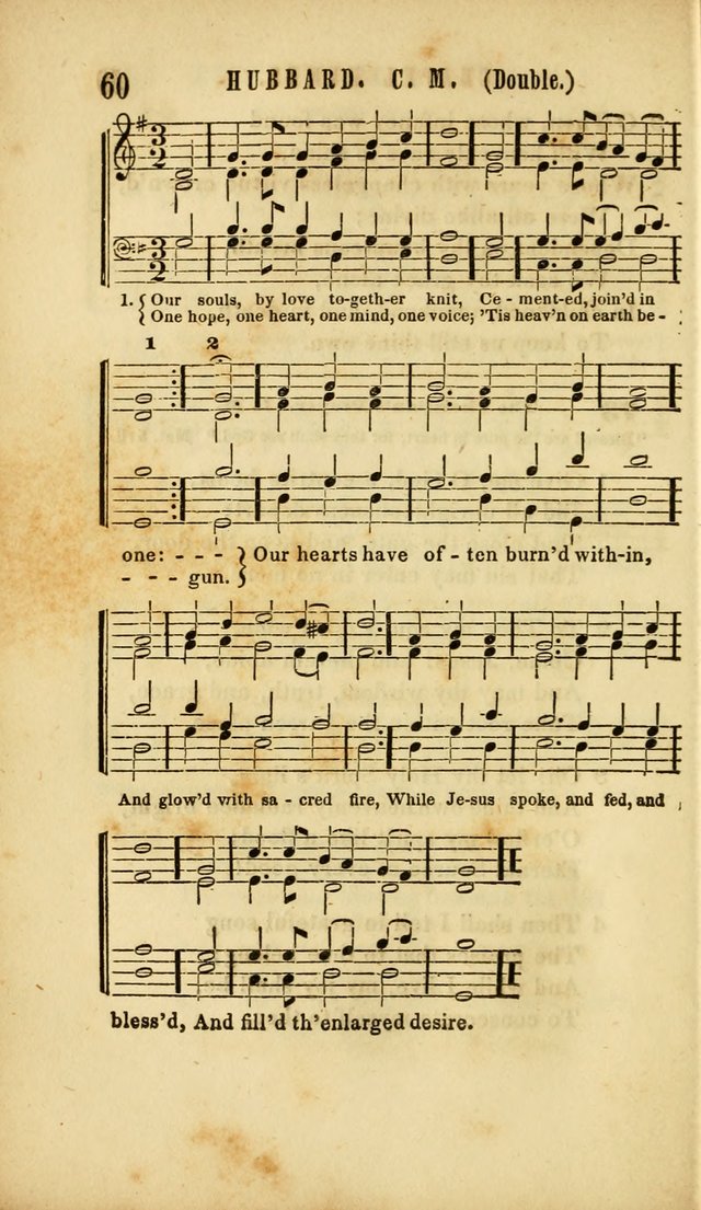 Chapel Hymns: a selection of hymns, with appropriate tunes; adapted to vestry or other social religious meetings page 60
