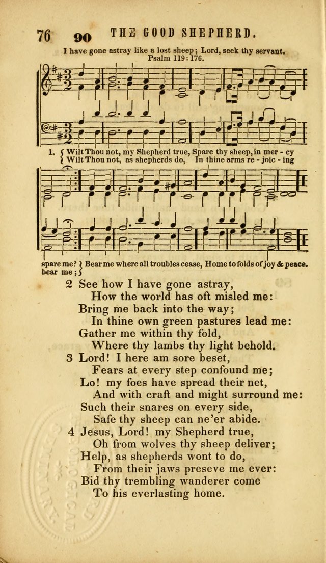 Chapel Hymns: a selection of hymns, with appropriate tunes; adapted to vestry or other social religious meetings page 76