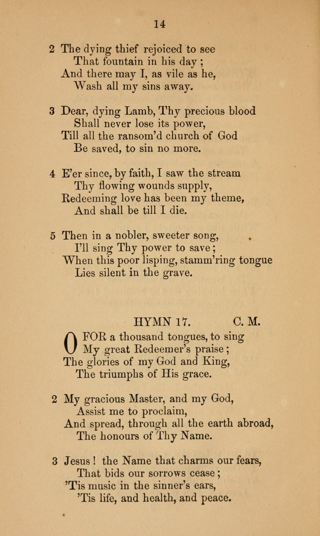A Collection of Hymns page 14