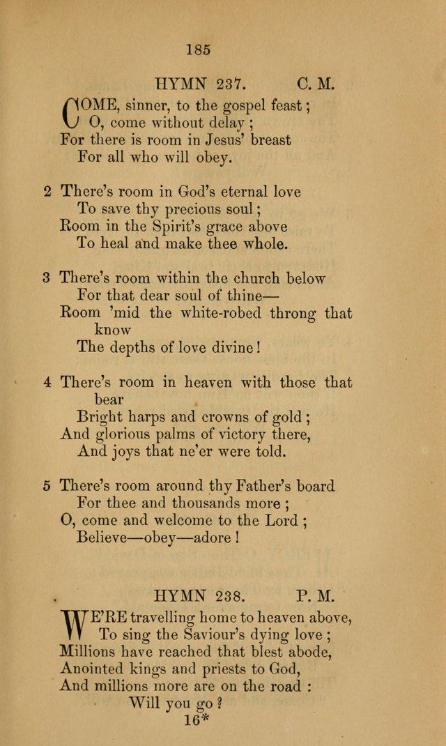 A Collection of Hymns page 185
