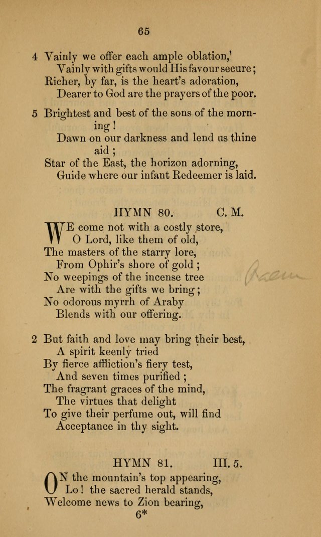 A Collection of Hymns page 65