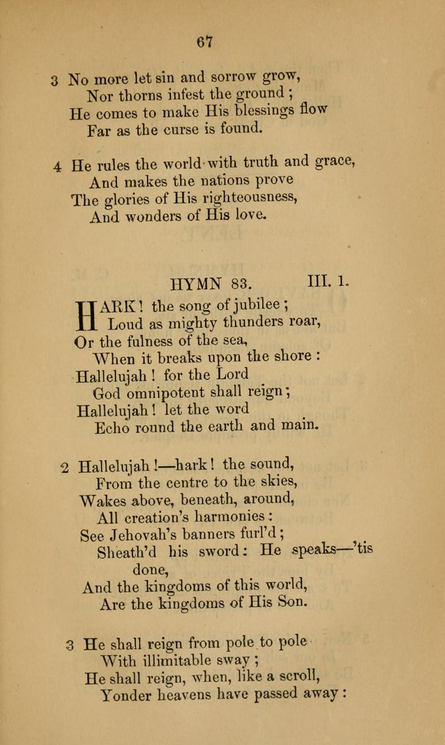 A Collection of Hymns page 67