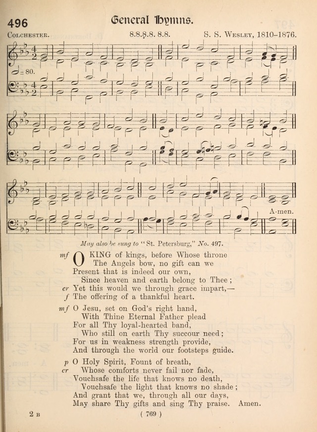 Church Hymns: with tunes (New ed.) page 769