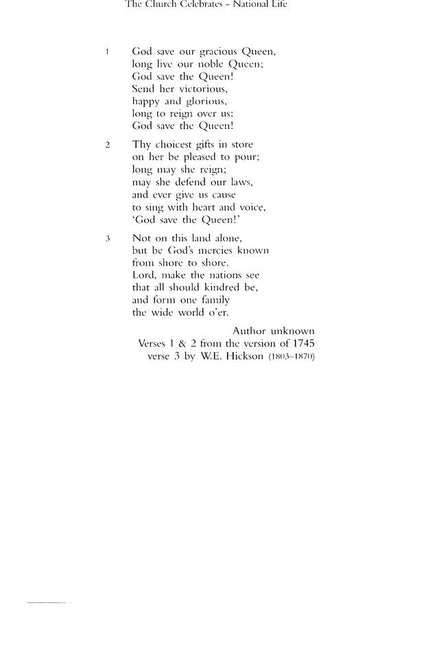 Church Hymnary (4th ed.) 703. God save our gracious Queen | Hymnary.org