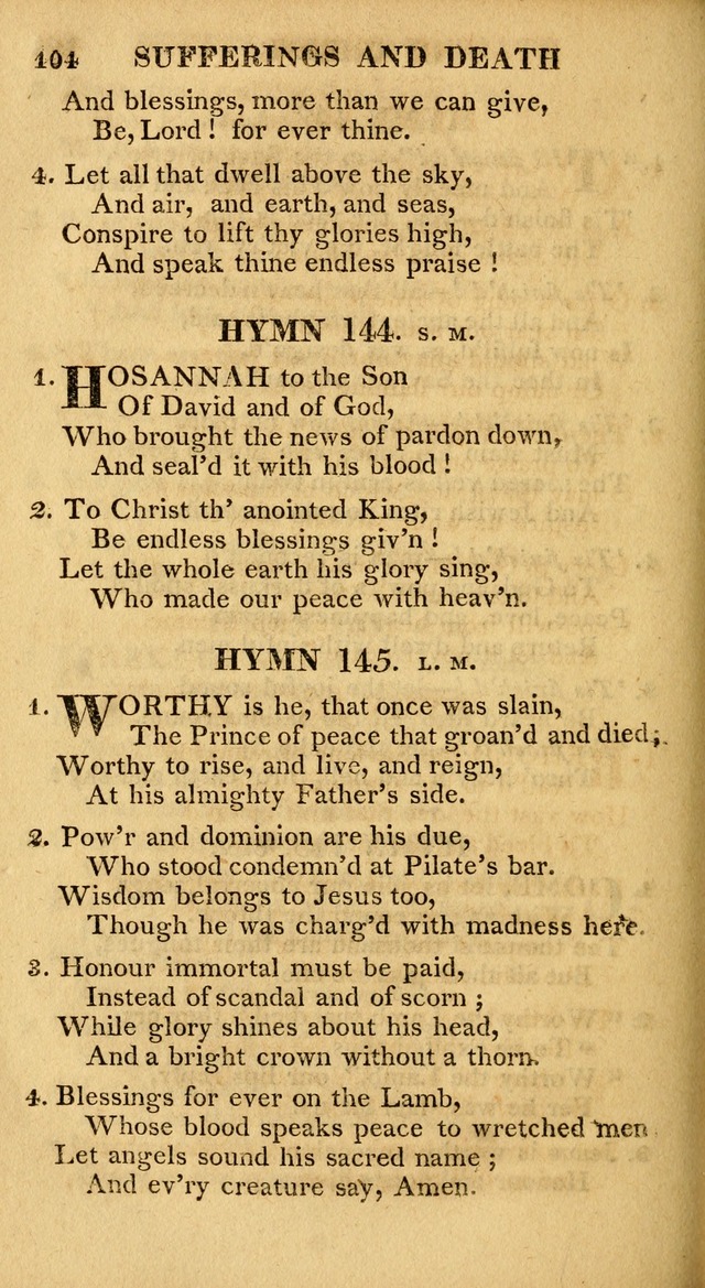 A Collection of Hymns and A Liturgy: for the use of Evangelical Lutheran Churches; to which are added prayers for families and individuals page 104
