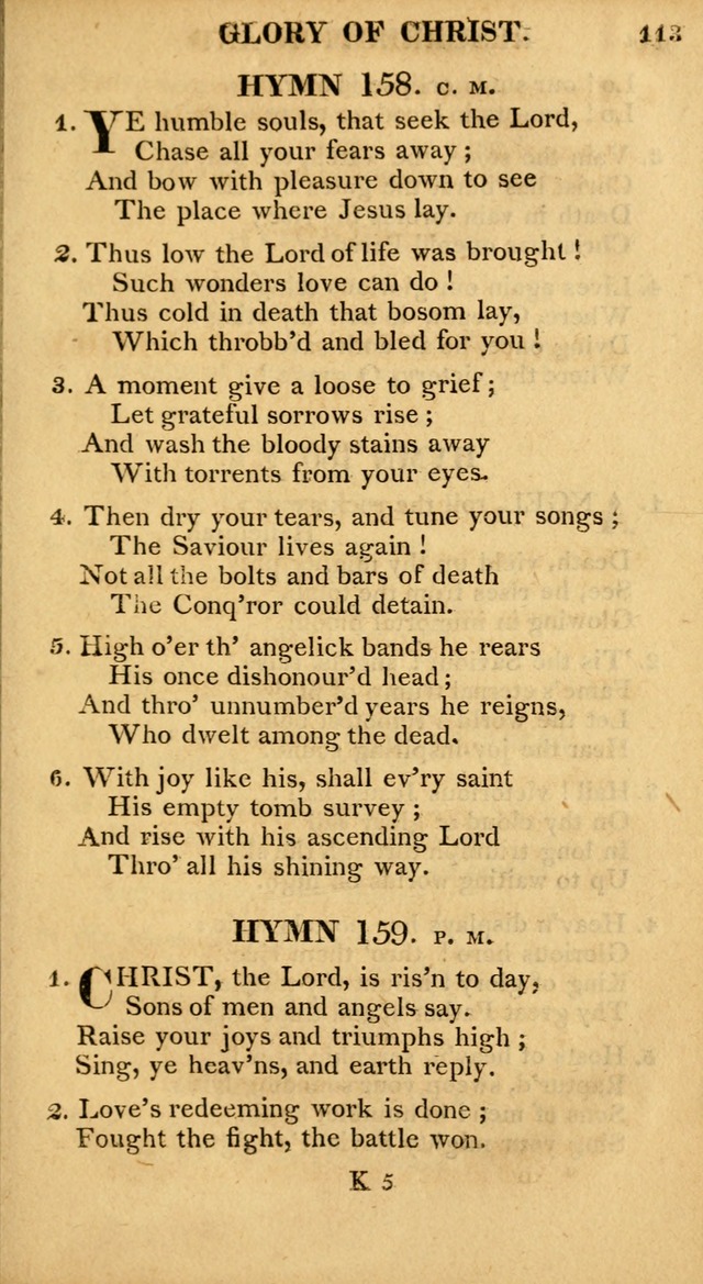 A Collection of Hymns and A Liturgy: for the use of Evangelical Lutheran Churches; to which are added prayers for families and individuals page 113