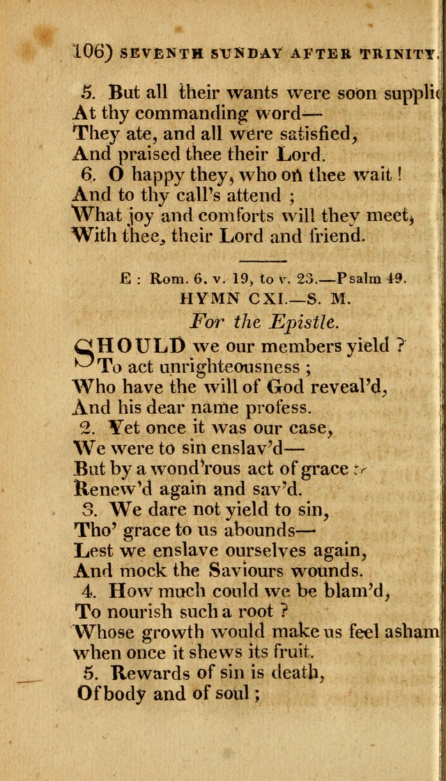 Church Hymn Book: consisting of newly composed hymns with the addition of hymns and psalms, from other authors, carefully adapted for the use of public worship, and many other occasions (1st ed.) page 125